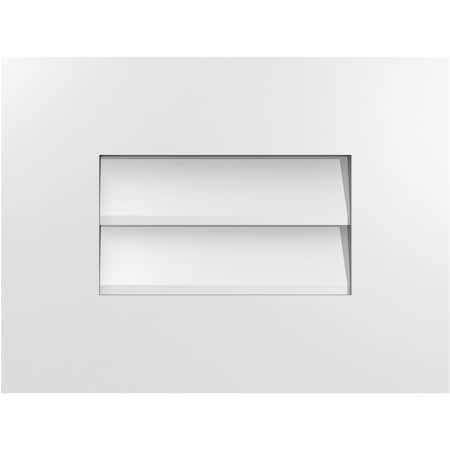 Ekena Millwork Vertical Surface Mount PVC Gable Vent: Non-Functional, w/ 3-1/2"W x 1"P Standard Frame, 16"W x 12"H GVPVE16X1201SN